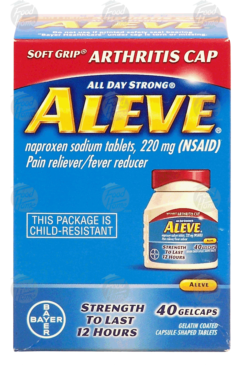 Aleve  naproxen sodium gelcaps, 220-mg pain reliever/fever reducer, gelcaps Full-Size Picture